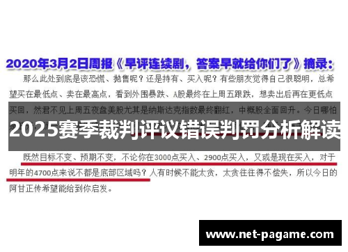 2025赛季裁判评议错误判罚分析解读